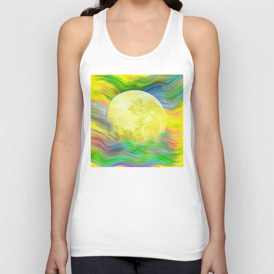 MOON VISIONS AT SEA OIL PAINTING Unisex Tank Top