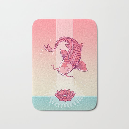 Perseverance // Koi & Lotus Bath Mat