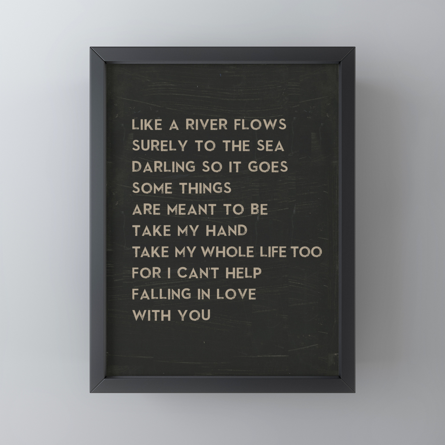 Can T Help Falling In Love With You Elvis Presley Lyrics Music Poster Framed Mini Art Print By Mungavision Society6