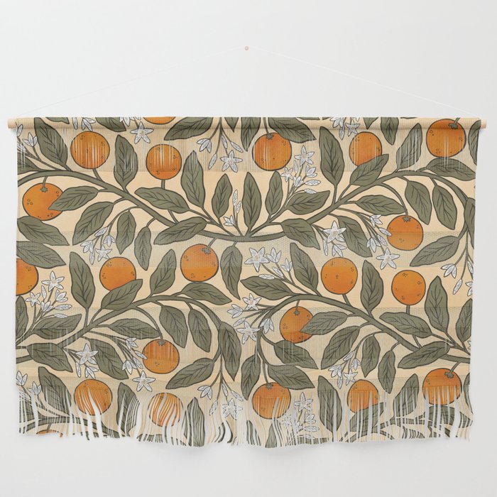 Art Nouveau Oranges Wall Hanging