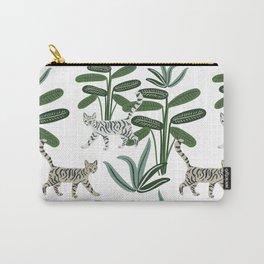 Cats and tropical plants in the jungle Carry-All Pouch