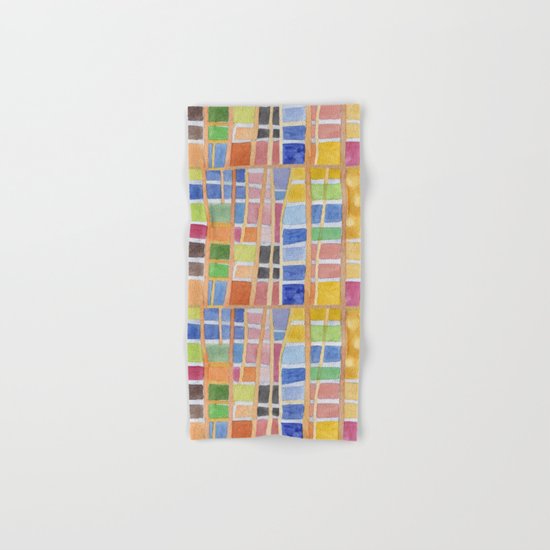 Rectangle Pattern With Sticks Hand & Bath Towel