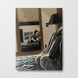 Satai - Reflection Metal Print | Gay, Reflection, Ink, Fun, Pattern, Back, Hotel, Pop Art, Sex, Room 