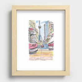 Toronto Subway, CN Tower, Toronto Canada Recessed Framed Print