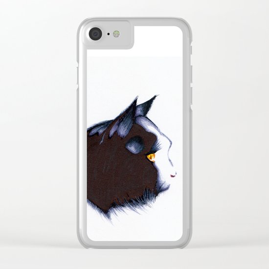 black cat Clear iPhone Case