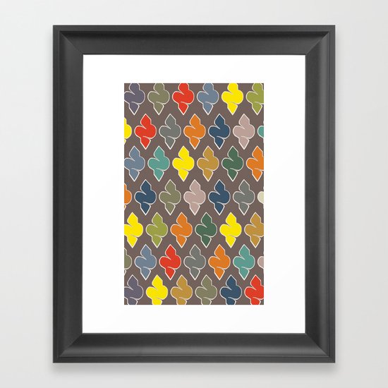 Color Spikes Pattern Framed Art Print