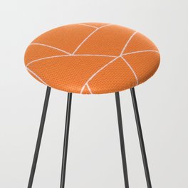Orange Abstract Counter Stool