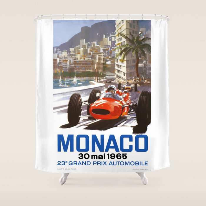 Vintage Style Poster Illustration Of Monaco Grand Prix In Vibrant Colors. Stock Illustration - Foto 2