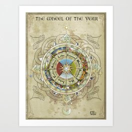 The wheel of the year Art Print