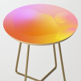 Color Gradient - Colorful Bright Abstract Art Design Pattern in Pink Red and Yellow Side Table