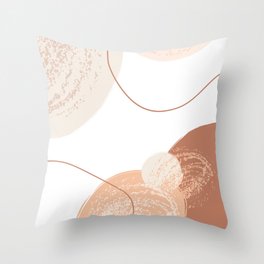 Mid Century Abstract Shapes  Throw Pillow