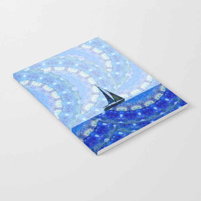 Blue Sailboat Art Trade Winds Notebook