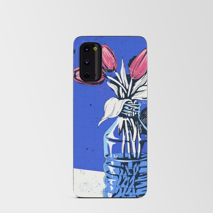 Holland Tulips Bouquet on Cobalt and Delft Blue Android Card Case
