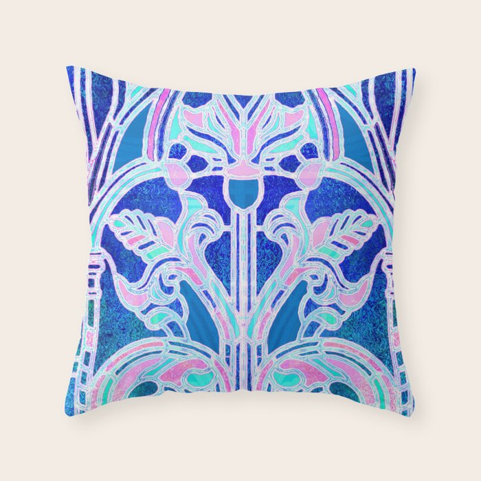 blue batik pillows