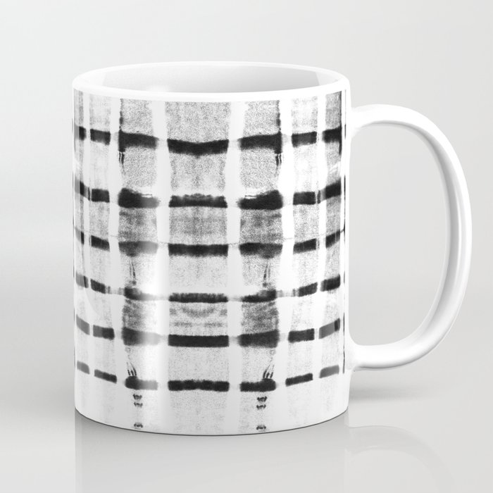 Shibori black dash lines Coffee Mug