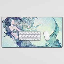 Watercolor Mermaid Desk Mat