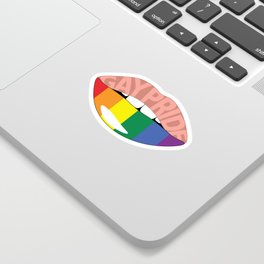 Gay Pride Lips Sticker