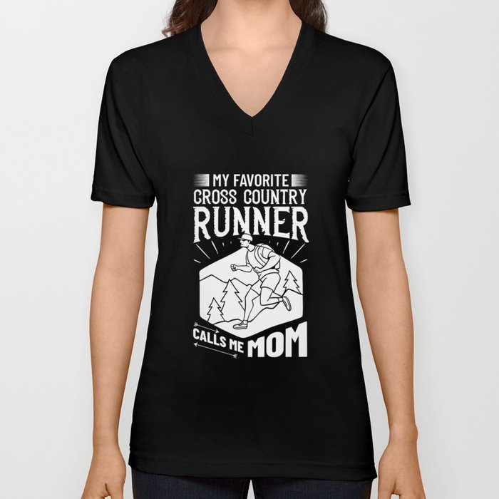 Cross Country Running Coach Training XC Run Race V Neck T Shirt