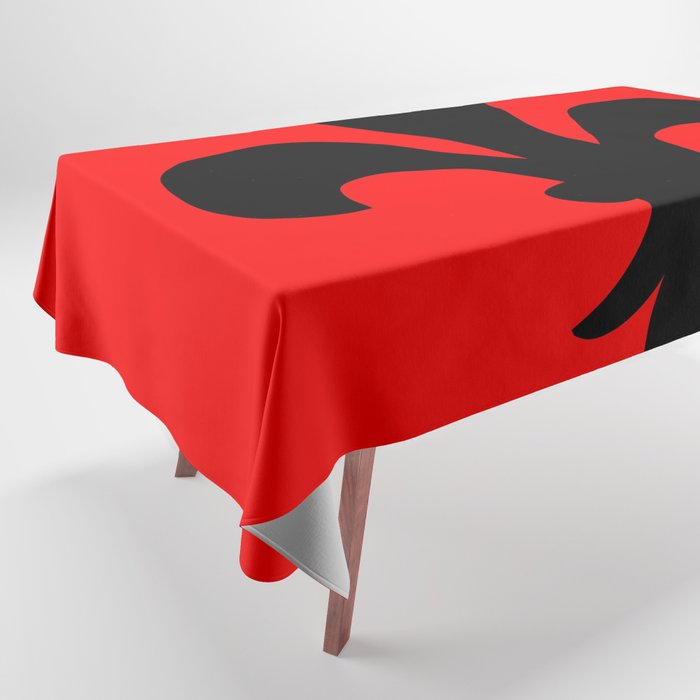 Fleur de Lis (Black & Red) Tablecloth