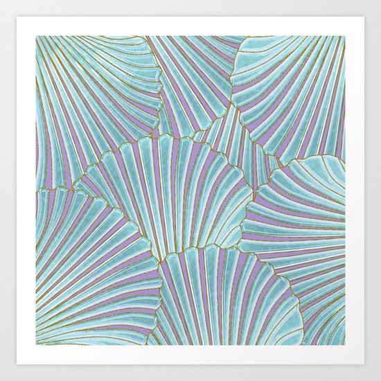 INTO THE DEEP (abstract pattern) Art Print