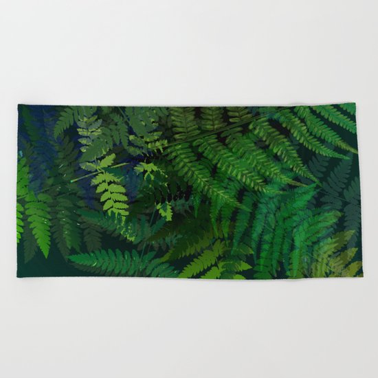 Forest Fern Beach Towel