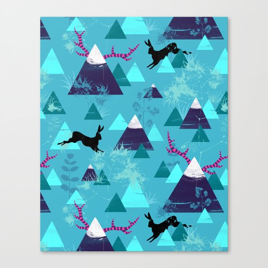 blu mountains Canvas Print
