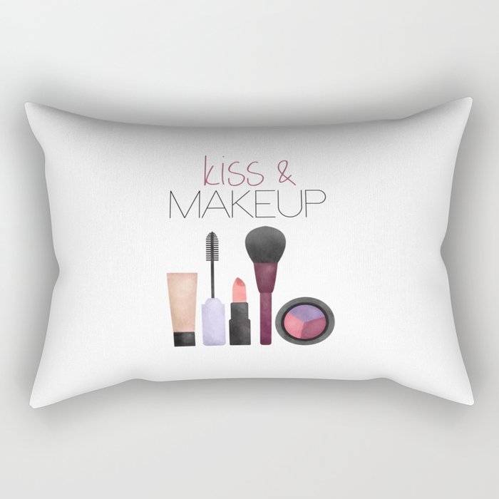Kiss & Makeup Rectangular Pillow