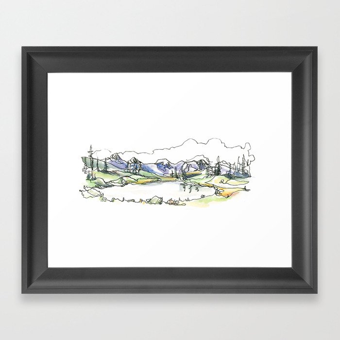 Whistler Alpine Lakes Framed Art Print