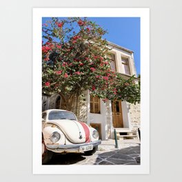 Vintage Car in Chalkio I Naxos, Greece I Travel Photography Art Print