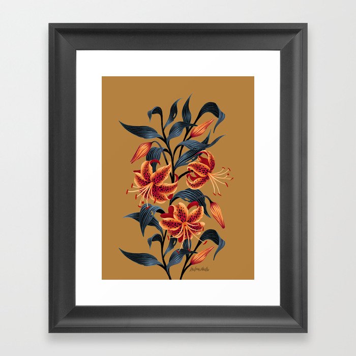 Tiger Lily - Mustard Framed Art Print