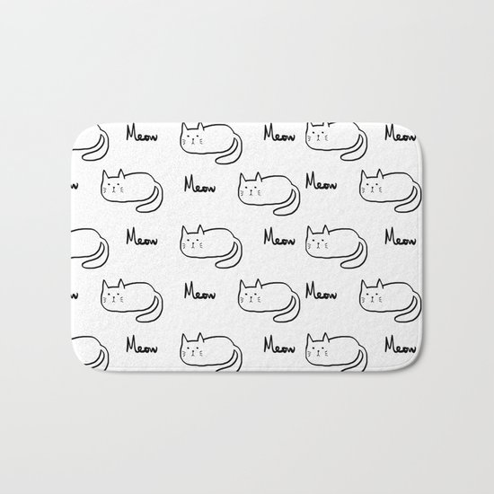 Cat lover meow meow Bath Mat