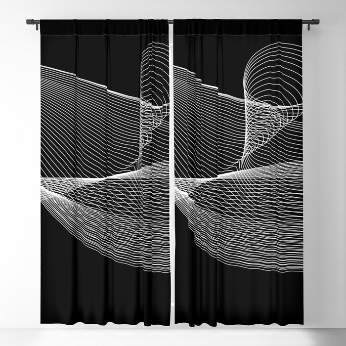 Line Waves DIGITAL SWIRL Blackout Curtain