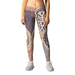 Bohemian Golden Spice Moroccan Damask II Leggings