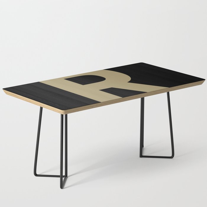 Letter R (Sand & Black) Coffee Table