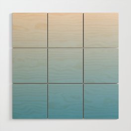 Cute Blue And Baby Pink Ombre Gradient Abstract Pattern Wood Wall Art