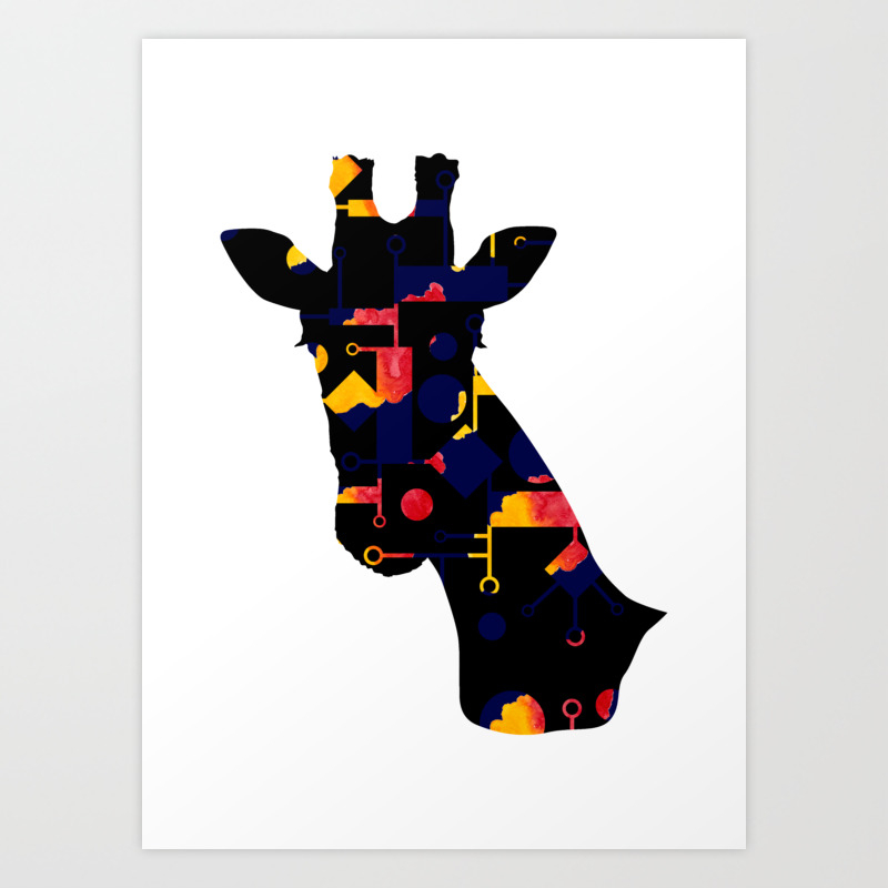 Abstract African Giraffe Art Print By Vjcreative Society6