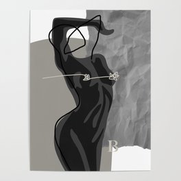 Nude In Shadow Poster