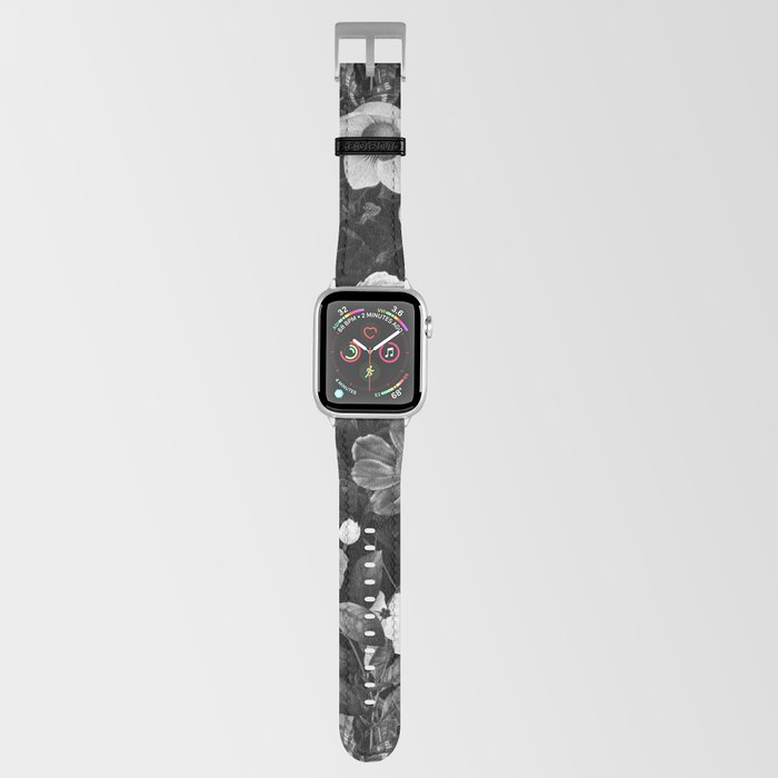 Black and White Garden Apple Watch Band