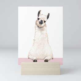 hi! Llama Mini Art Print