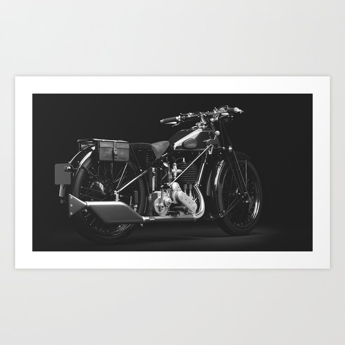 Vintage motorcycle cafe racer #08 Art Print