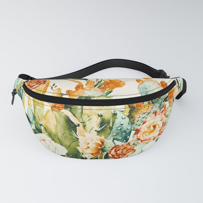 Succulent flowered cactus Fanny Pack by mmartabc | Society6