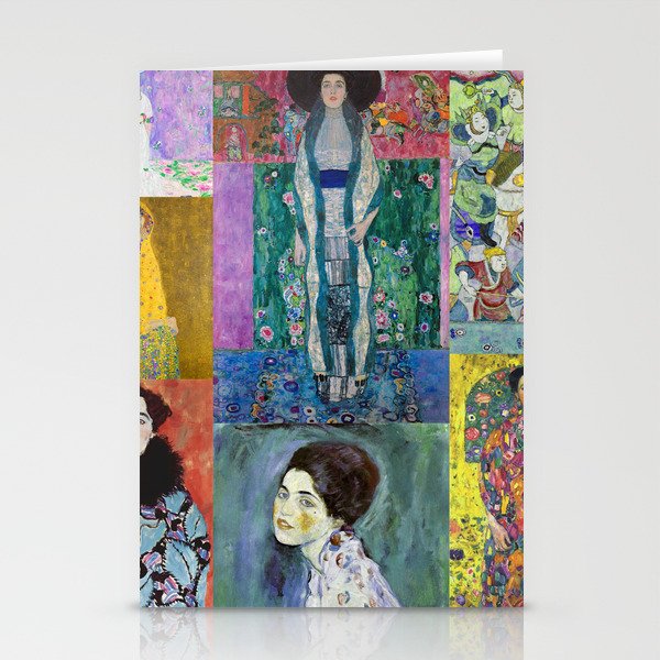 Klimt Collage Stationery Cards