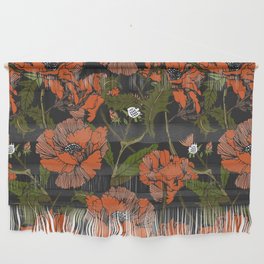 Autumnal flowering of poppies Wall Hanging