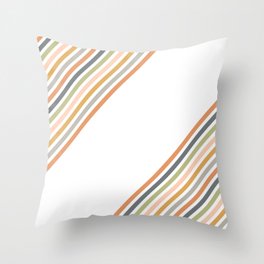 Diagonal delicate stripes 2 Throw Pillow