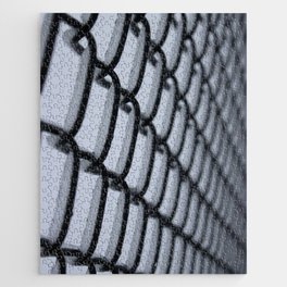 Ice Covered Chain Linked Fence Jigsaw Puzzle