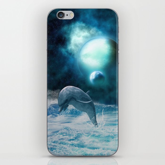 Freedom of dolphins iPhone Skin