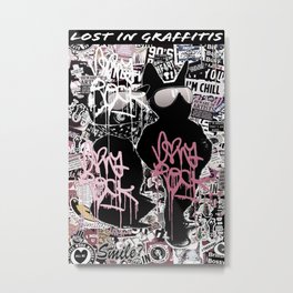 Lost in Graffitis (very rock) Metal Print