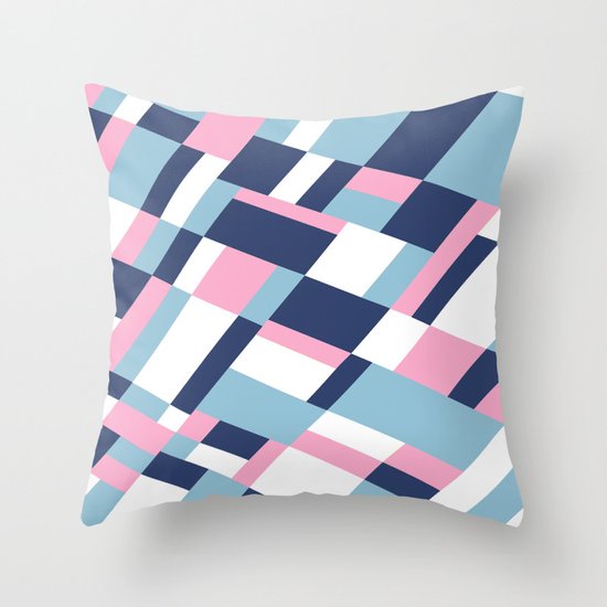 Matisse Map Pink Throw Pillow