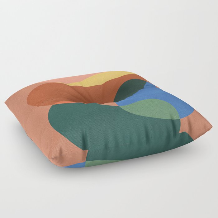 Abstract Shapes Nordic 1 Floor Pillow