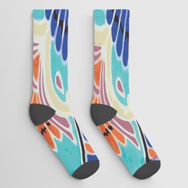 Aqua Tile Mexican Talavera Socks